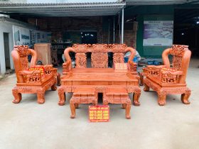 Bộ bàn ghế minh quốc voi tay 16 6 món gỗ hương đá