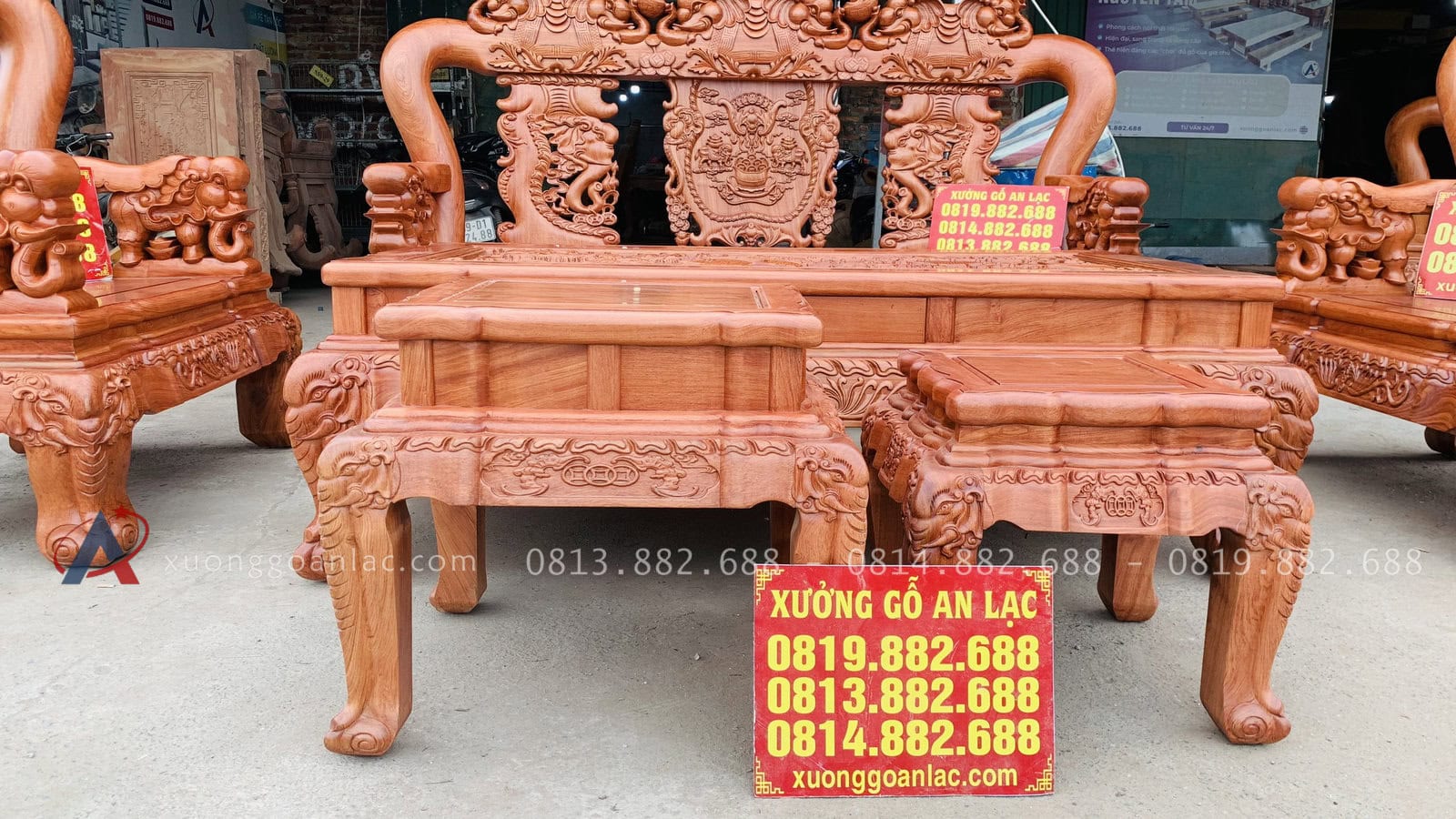 bàn ghế minh quốc voi