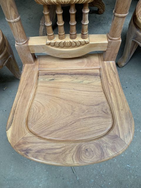 ghế ăn đồng hồ mẫu louis cổ điển gỗ hương đá hàng cao cấp
