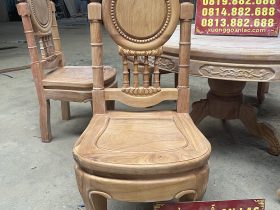 ghế ăn louis cổ điển gỗ hương đá của bộ bàn ăn khung ván