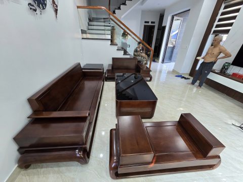 Mẫu sofa đùi gà 5 món gỗ hương đá phong cách hiện đại - Anh chiến - Quản Trị